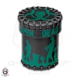 Tasse à dés 'Dice cup'  en cuir noir et vert - thème Zombies Q-Workshop